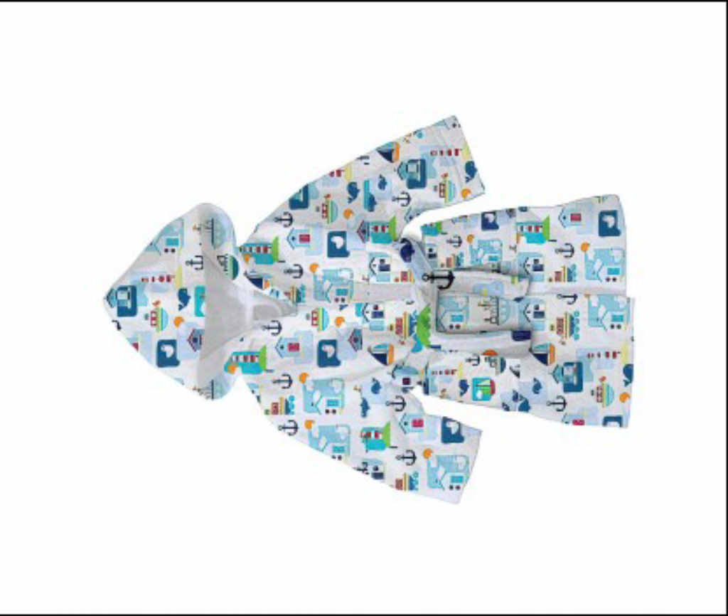 Детски халат за баня Морето с качулка от 100% памук