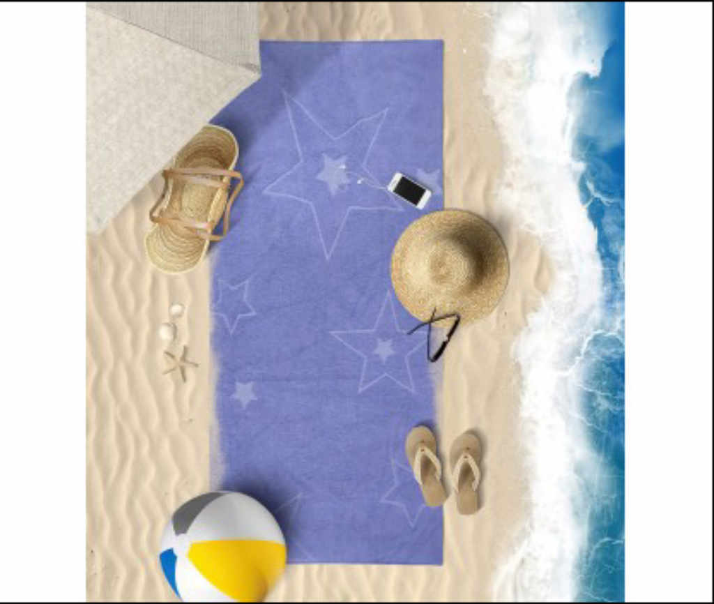 Плажна кърпа Звезди от 100% памук, жакард