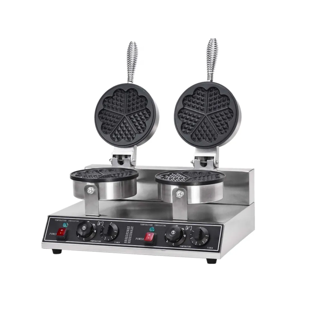 Професионален двоен гофретник за белгийски гофрети – сърца